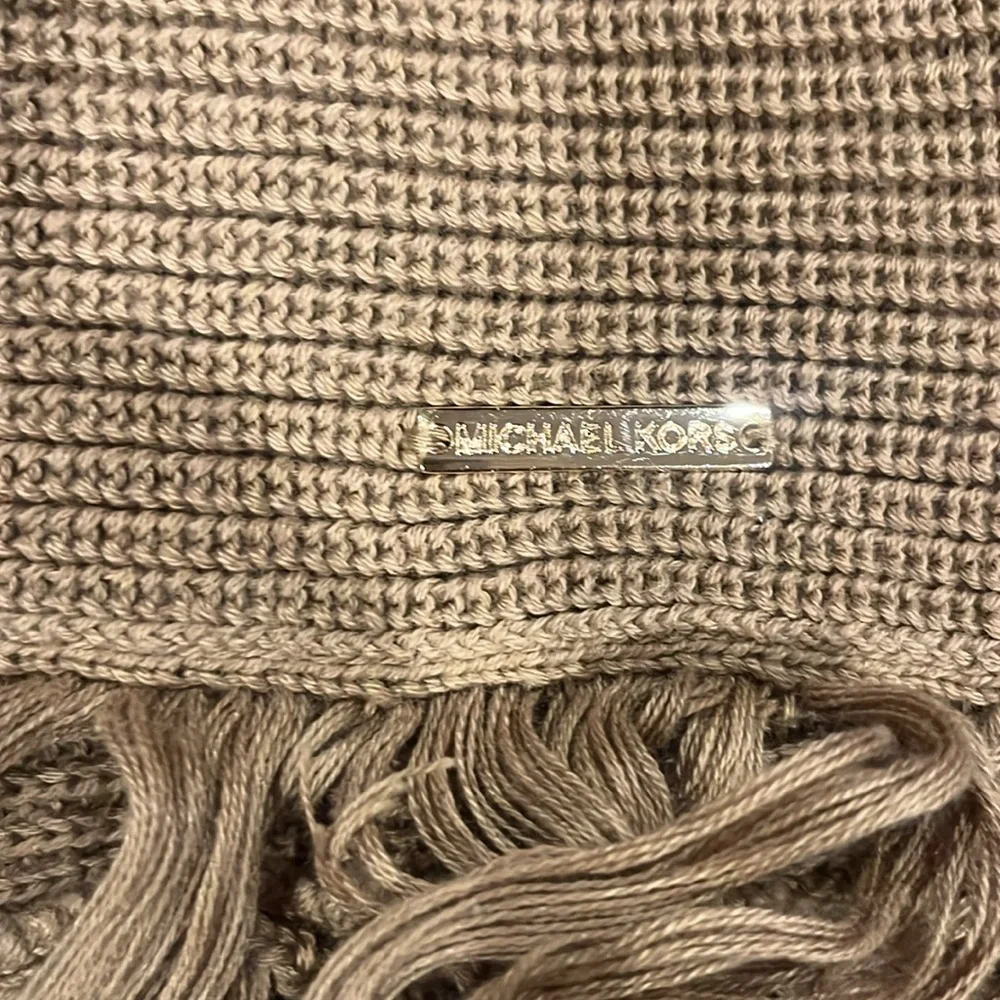 Womens cowl neck Michael Kors fringe knit sweater